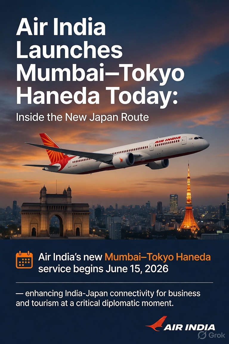 Air India's Mumbai-Tokyo Haneda @ June 15 After a Long Wait