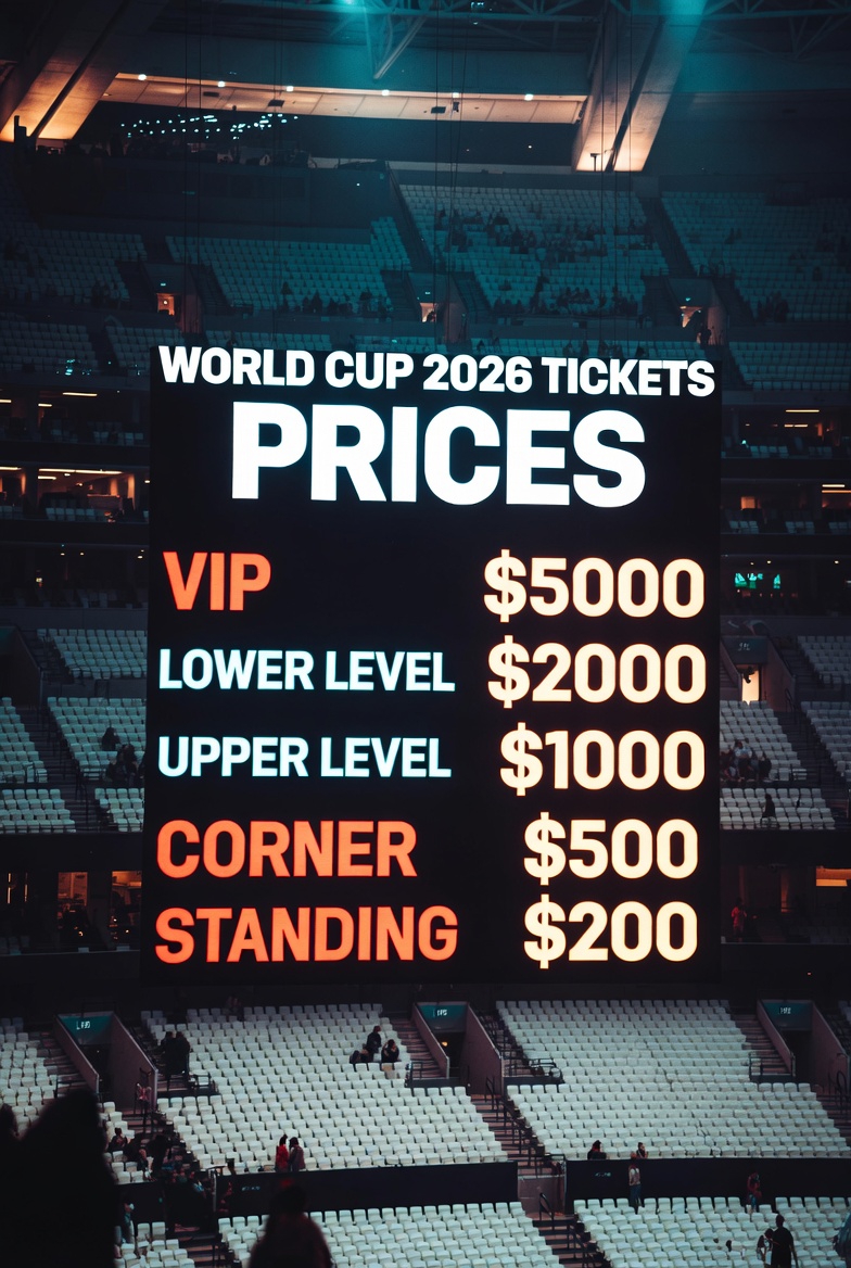 FIFA World Cup 2026 チケット価格ボード
