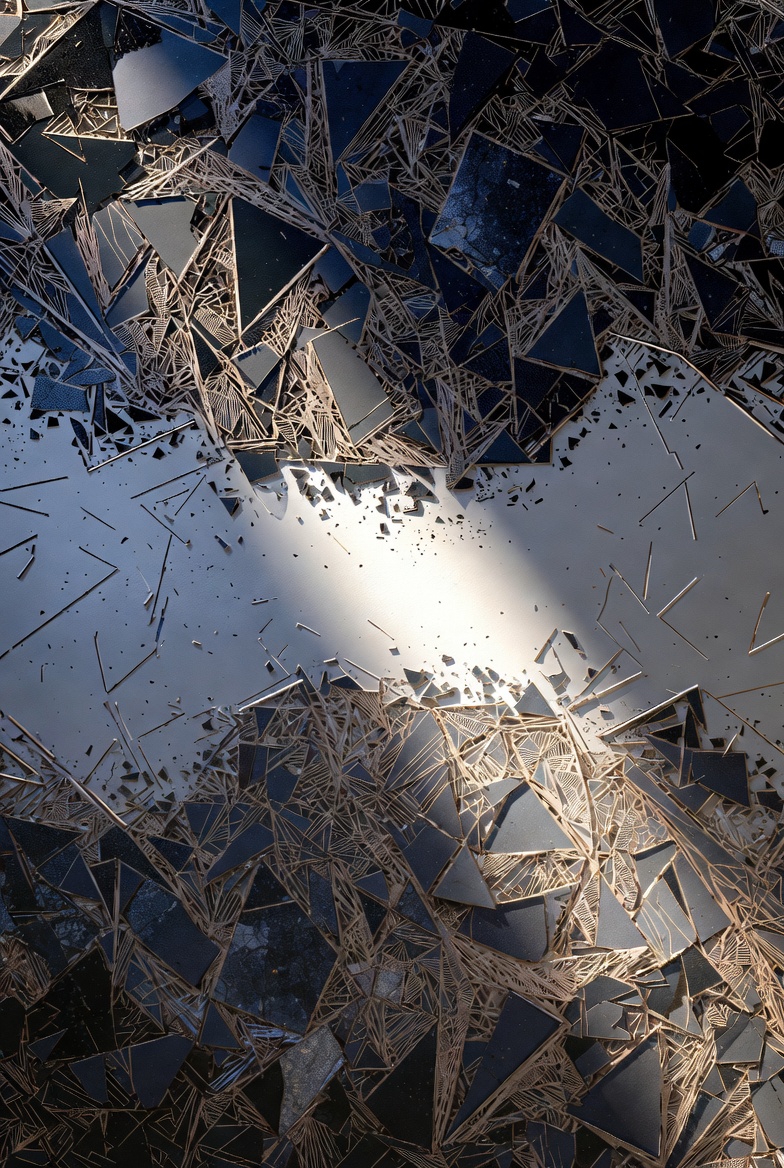 A photographic abstract pattern contrasting Eden and Gethsemane, symbolizing internal choice and reversal.