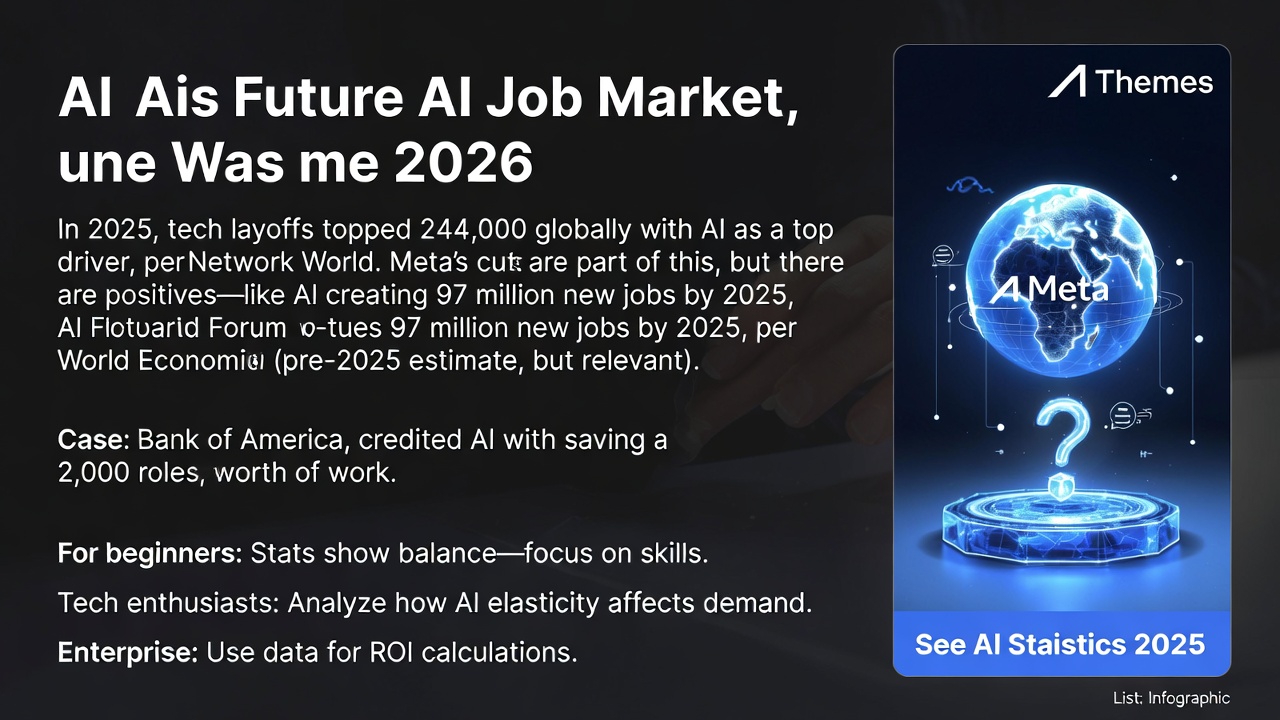 A depiction of the future AI job market in 2026, highlighting real-world examples and statistics.