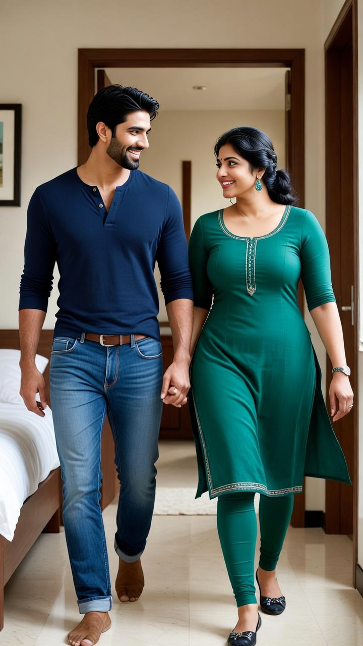 Harish and Neetu share an intimate moment in the hallway, leaving Nisha with Anusha.