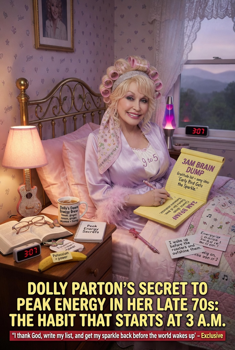 ``` Dolly Parton's secret to maintaining peak energy in her late 70s: A habit that starts at 3 a.m. ```