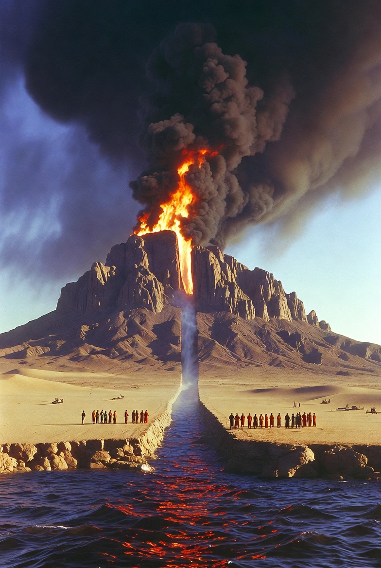 A mountain in the desert once burned without being consumed. The people gathered at its base had already seen water turn to blood and darkness cover a nation for three days. They watched the sea split down its spine so they could flee across dry ground. Not naïve nor untested, they watched the most sophisticated civilization on earth—Egypt’s priesthood, Egypt’s military, Egypt’s economy, Egypt’s theology—buckle under a sequence of interventions that targeted every layer of Egyptian confidence with surgical specificity. Pharaoh’s magicians could replicate the first signs, not the last ones. Escalation was not random, but diagnostic. Each plague tested a different load-bearing wall of Egyptian self-sufficiency; each wall failed under the weight of what was actually in the room.