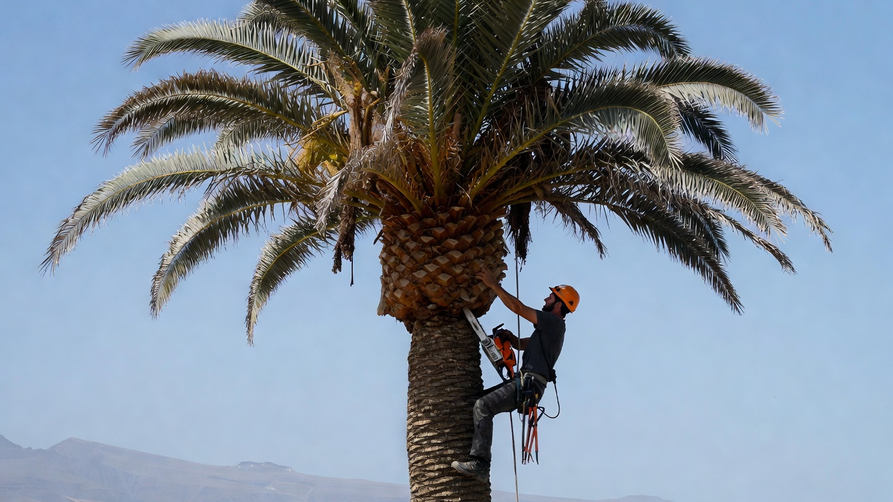 Poda de palmeras profesional