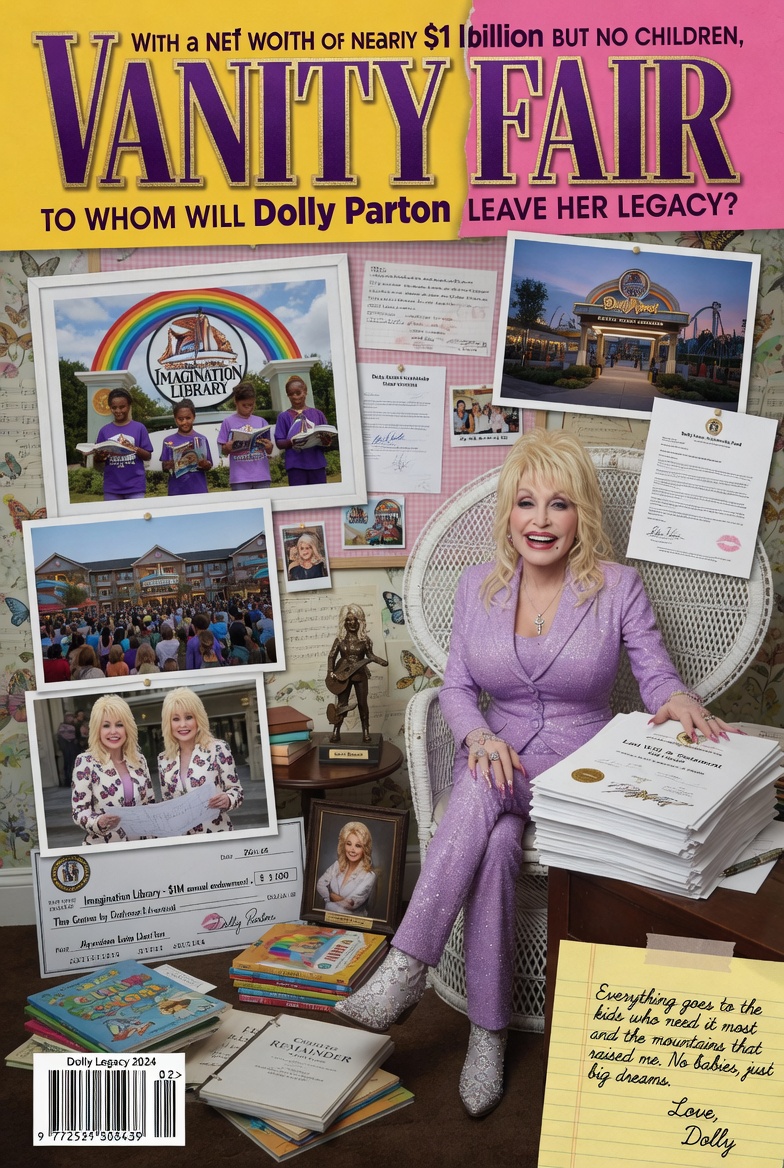 ```
With a net worth of nearly $1 billion but no children, to whom will Dolly Parton leave her legacy?
```