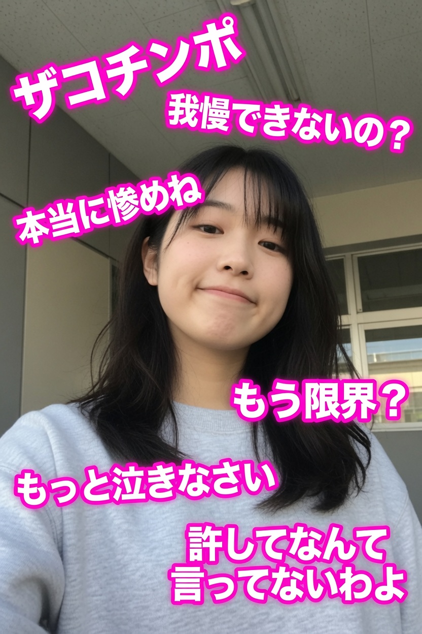 文字コラ　見下し